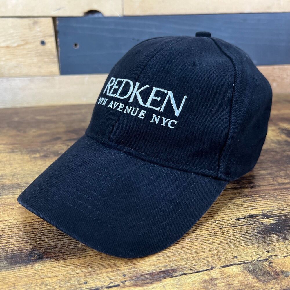 REDKEN 5th Avenue NYC Embroidered Black Adjustable Hat Baseball Cap